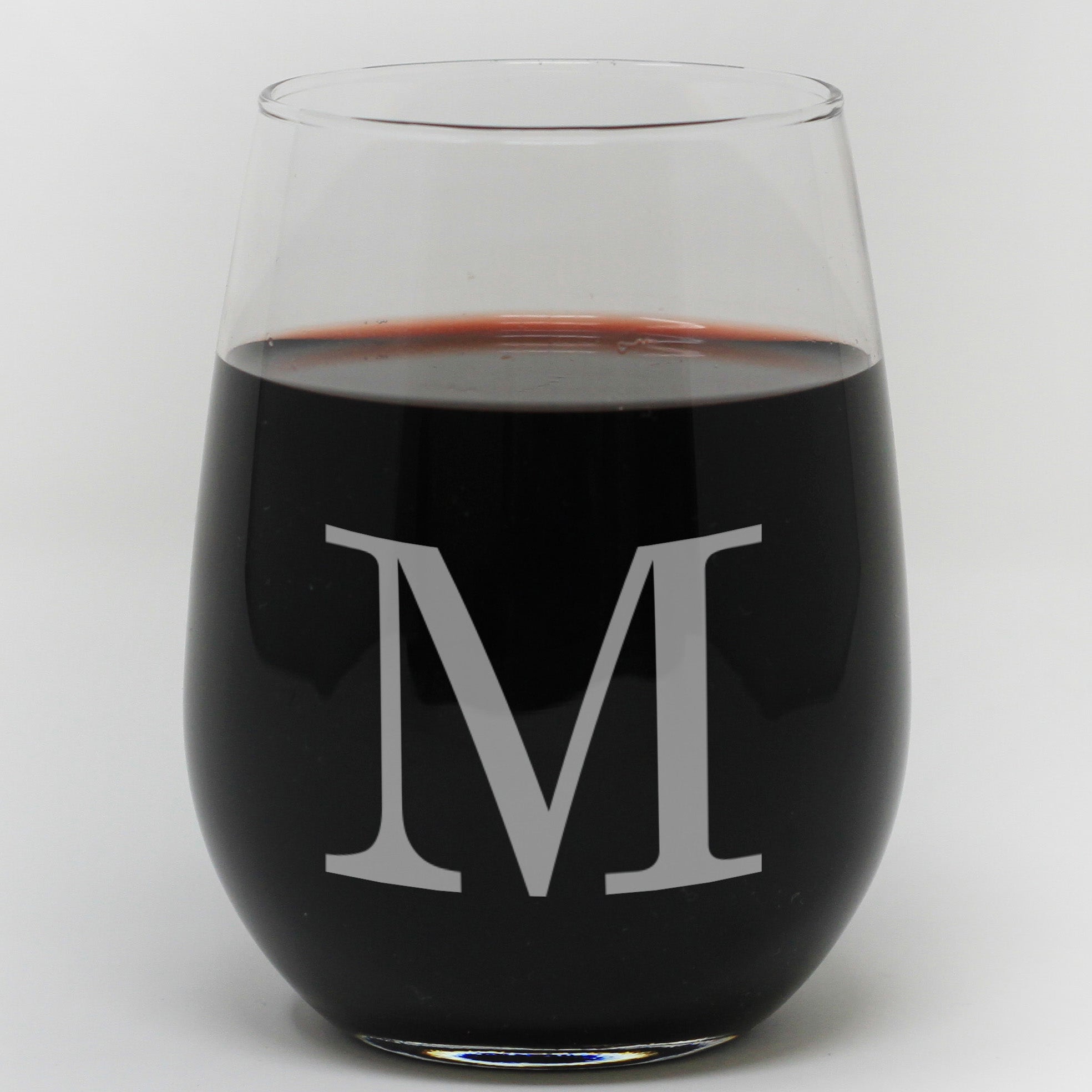 Personalized initial wine tumblers