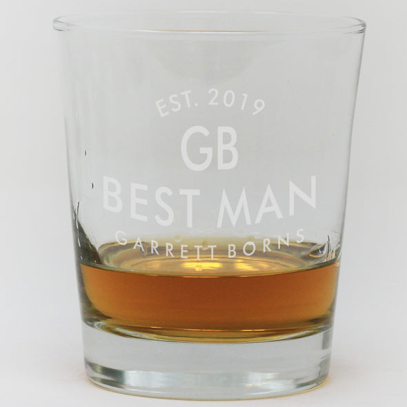 Whiskey Glass - Best Man Established