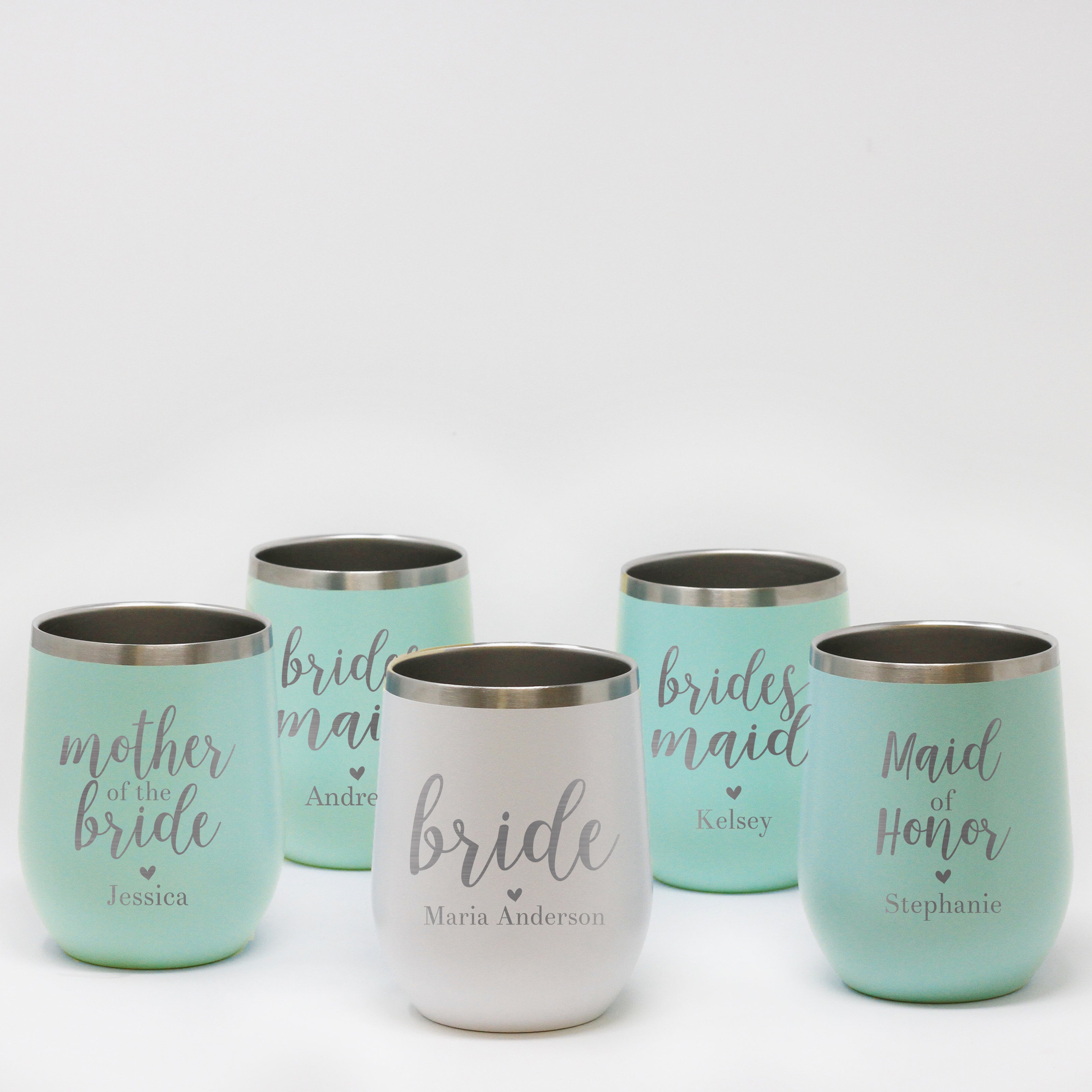 Bridesmaid Wine Tumblers Personalized Gift 