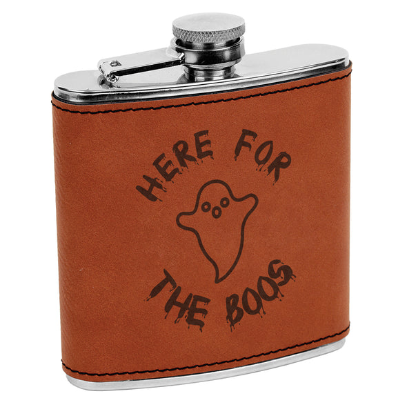 Here for the Boos Flask, Halloween Flask, Funny Halloween Flask, Silly Halloween Flask