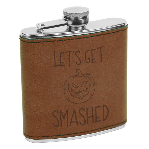 Let's get Smashed Flask, Halloween Flask, Funny Halloween Flask, Silly Halloween Flask