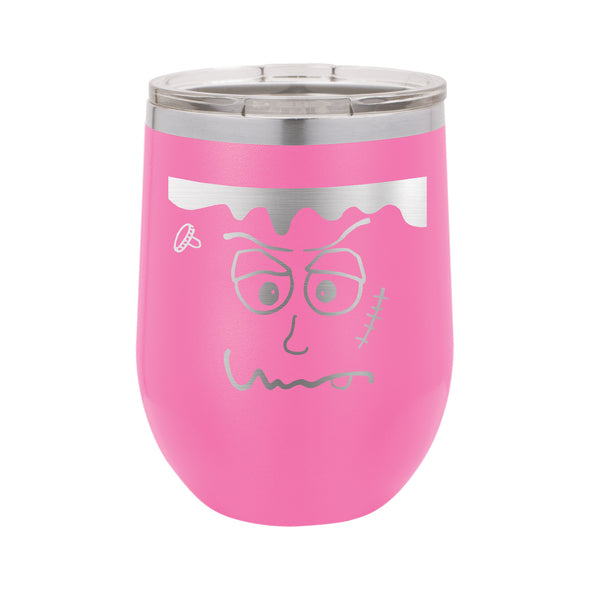 Frankenstein Halloween Wine Tumbler, Custom Halloween Wine Tumbler, Funny Wine Tumbler,
