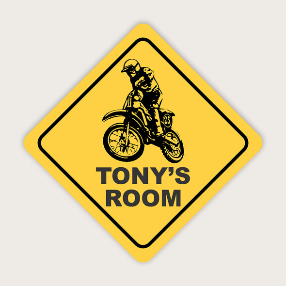 Traffic Sign For Bedroom Door, Kid's Room Sign, Custom Wall Decor, "Tony's Room"