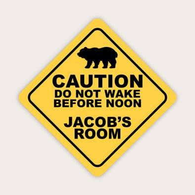 Traffic Sign For Bedroom Door, Kid's Room Sign, Custom Wall Sign, "Jacob's Room"