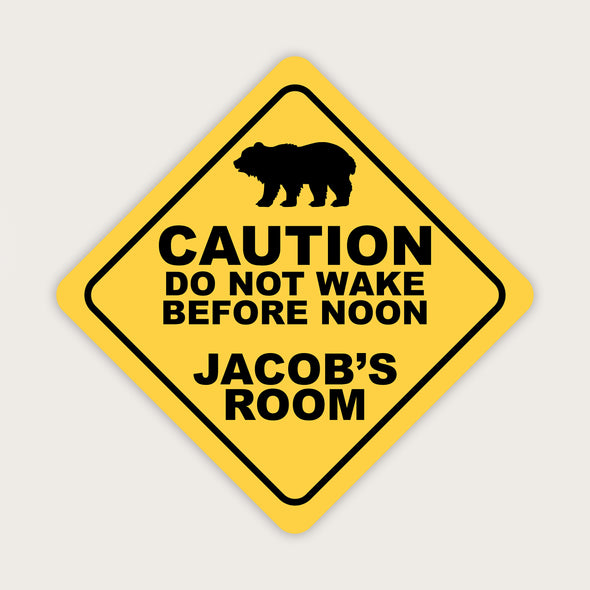 Traffic Sign For Bedroom Door, Kid's Room Sign, Custom Wall Sign, "Jacob's Room"