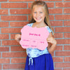 Pink Personalized First / Last Day Of School Whiteboard Sign Reusable