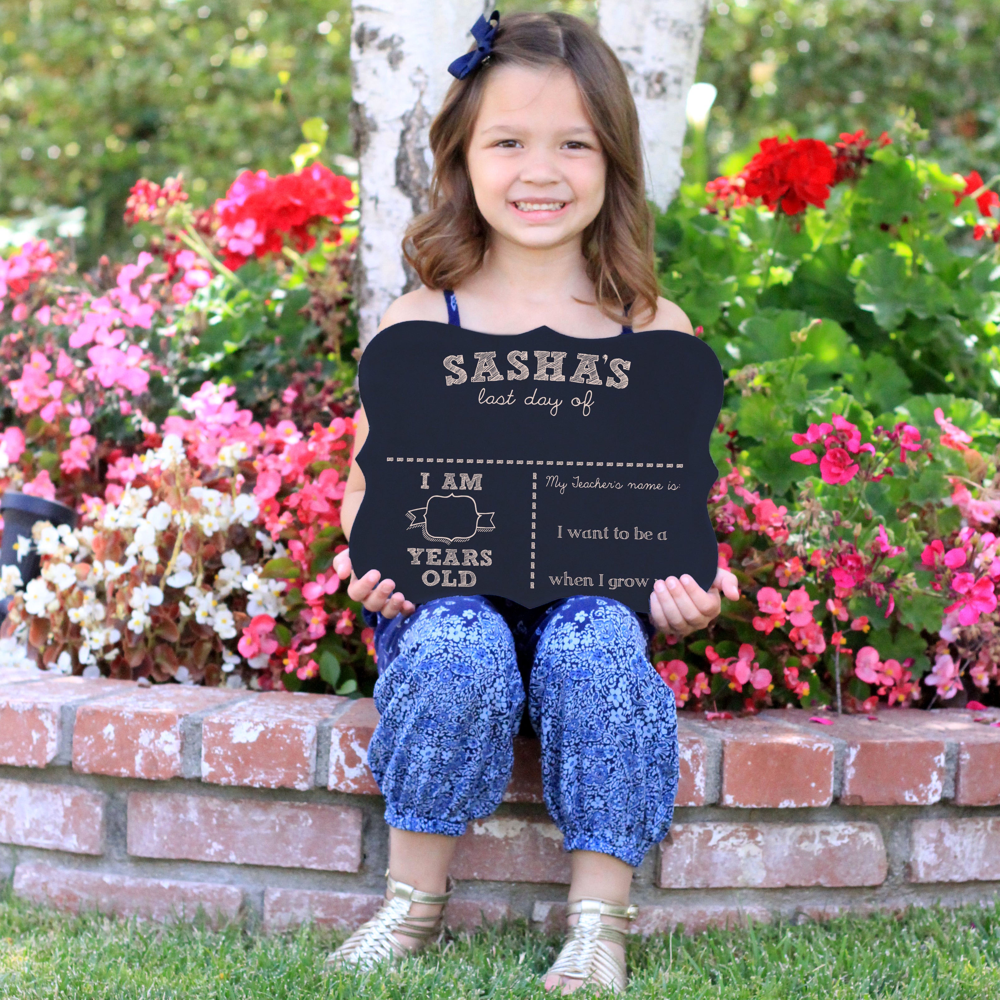 First & Last Day of School Chalkboard Sign Hannah – Stamp Out