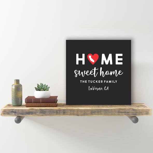 Personalized Wall Sign - "Home Sweet Home"
