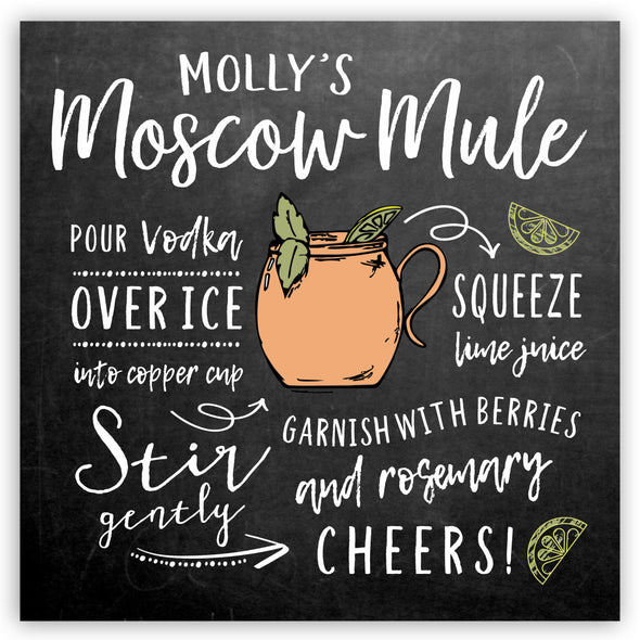 Personalized Moscow Mule Recipe Sign