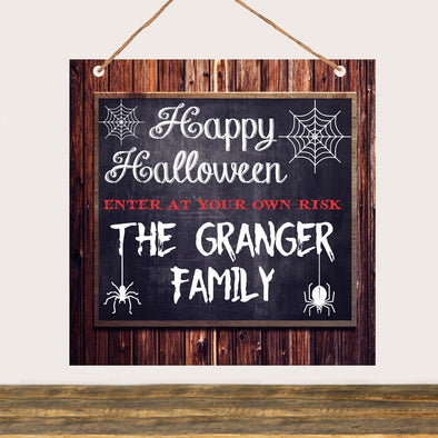 Halloween Sign "Granger Family Happy Halloween"