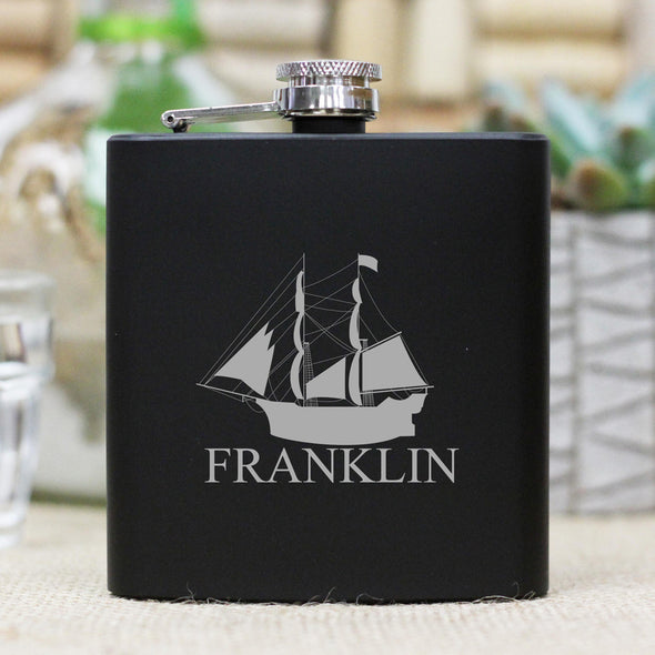 Personalized Flask - "Franklin" Sailboat