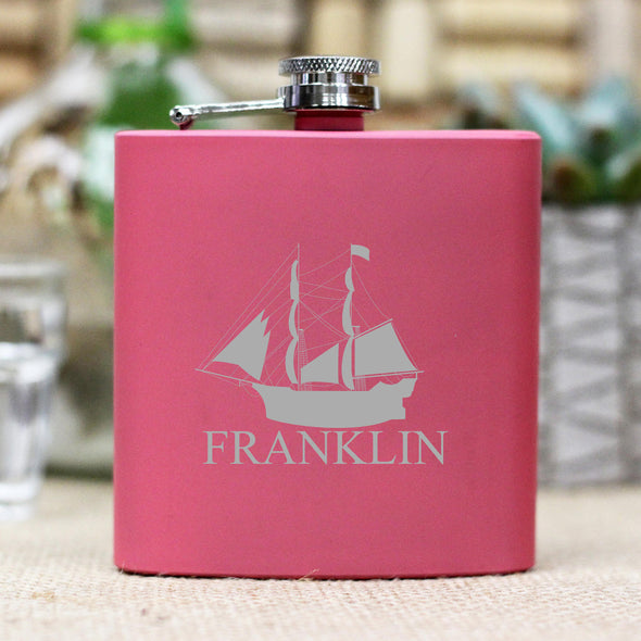 Personalized Flask - "Franklin" Sailboat
