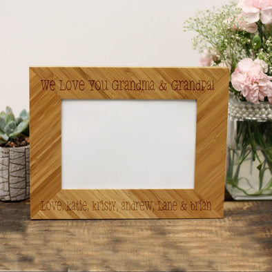 Personalized Picture Frame - "We Love You Grandma & Grandpa!"