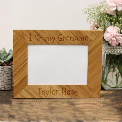 Personalized Picture Frame - "I Love My Grandma"