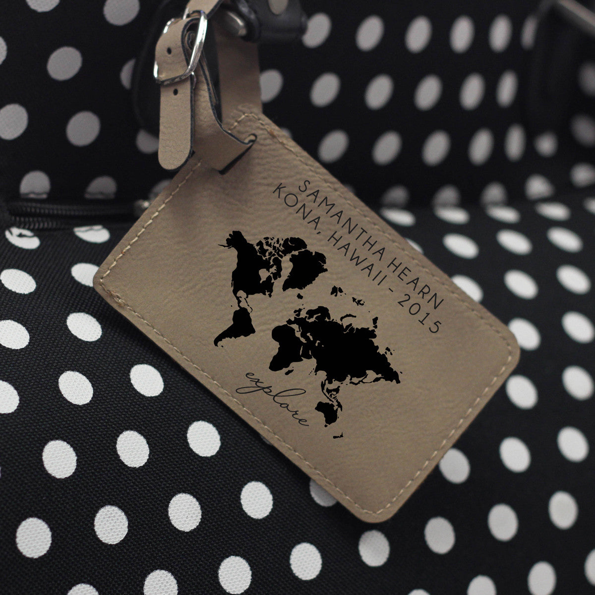 World Map Personalized Luggage Tags