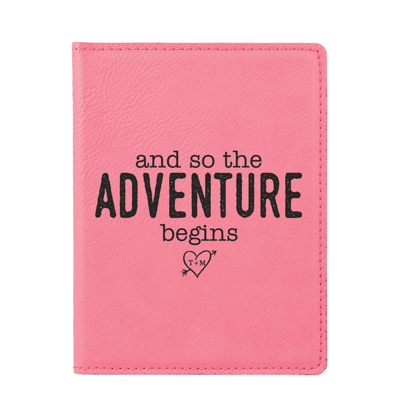 Let The Adventure Begin - Travel Personalized Passport Cover, Passport Holder - Gift for Couples, Husband Wife, Travel Lovers - 1 Set (2 Passport