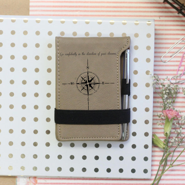 Personalized Notepad or Personalized Journal: Compass