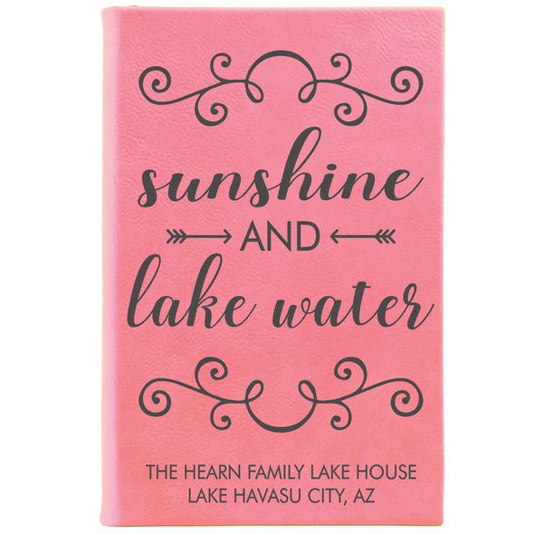 Personalized Journal - "Sunshine And Lake Water"
