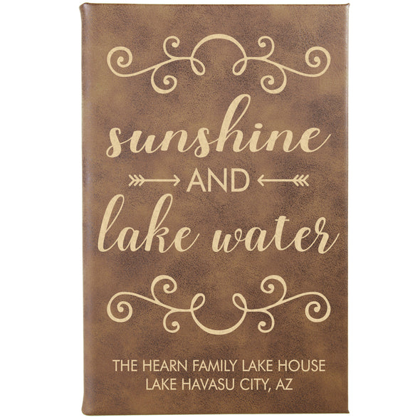 Personalized Journal - "Sunshine And Lake Water"