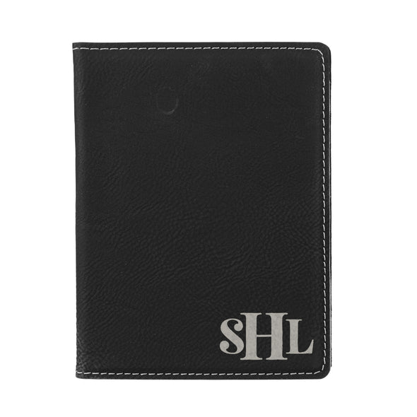 Engraved Passport Cover, Custom Passport Holder, "SHL"