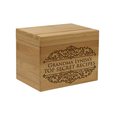 Custom Recipe Box, Personalized Recipe Box, "Top Secret Recipes" Recipe Box