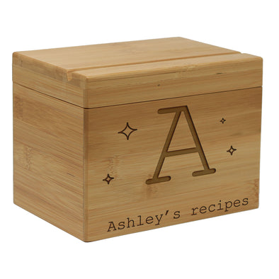 Custom Recipe Box, Personalized "Ashley's Recipes" Recipe Box