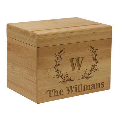Custom Recipe Box, Personalized Recipe Box,  "Williams" Family Last Name