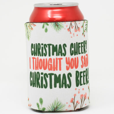 Beverage Holder - "Christmas Cheer Christmas Beer"