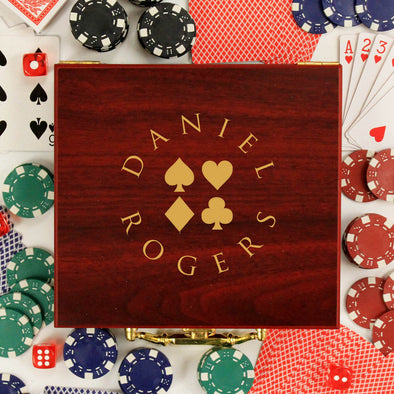 Personalized Poker Set - "Daniel Rogers Suits"