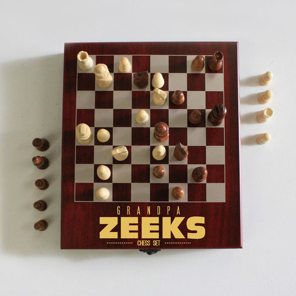 Personalized Engraved Chess Set - "Grandpa Zeeks"