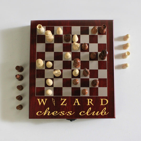 Personalized Engraved Chess Set - "Wizard Chess Club"
