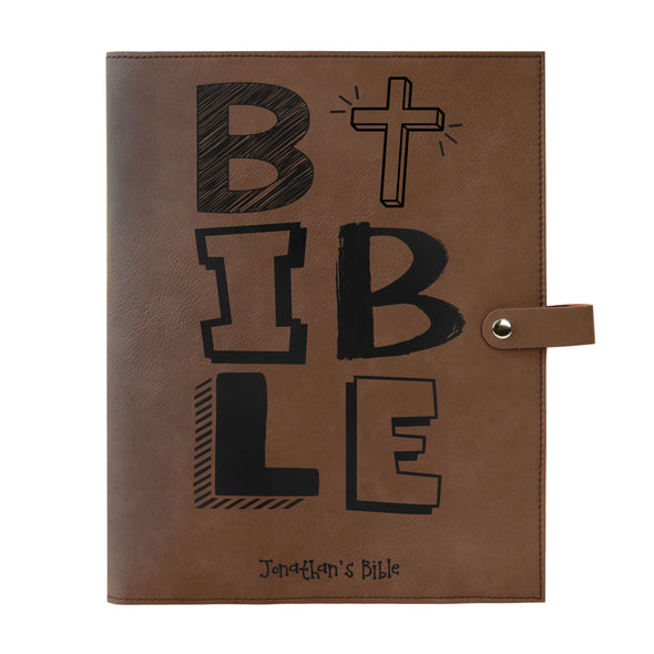Personalized Bible Cover, Kid's Bible, BIBLE, Snap Cover, Custom Bible Cover, Customized Bible Cover, Engraved Bible Cover, Inspirational Bible Cover