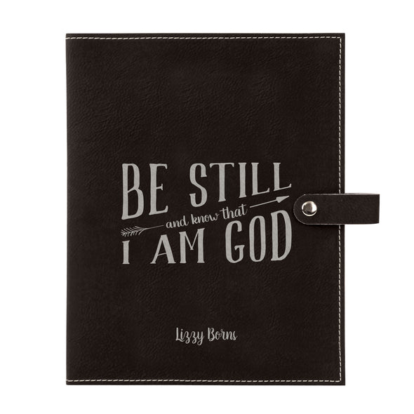 Personalized Bible Cover, Be Still, Snap Cover, Custom Bible Cover, Customized Bible Cover, Engraved Bible Cover, Inspirational Bible Cover