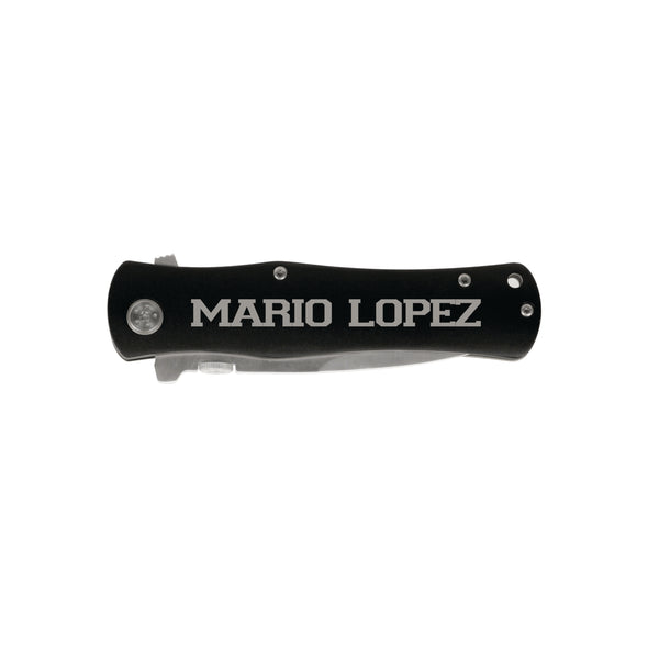 Custom Engraved Knife, Groomsman Gift, "Mario"