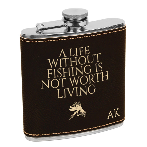 Life Without Fishing Flask, Fisherman Flask, Flask for Fishing, Fishing Flask, Custom Flask, Personalized Flask