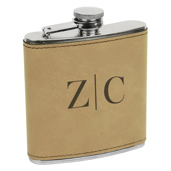 Classic Initial Flask, Custom Engraved Flask with initials, Custom Flask, Personalized Flask