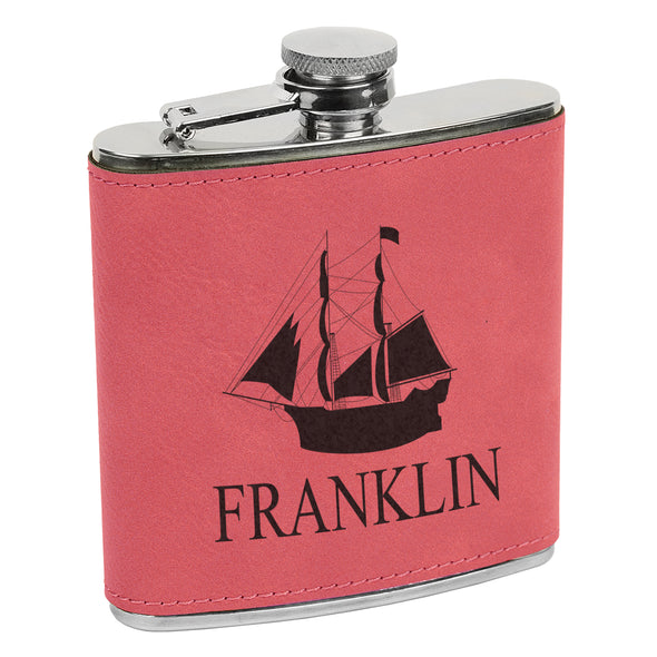 Customized Last Name Flask, Ship Captain Flask, Custom Flask, Personalized Flask