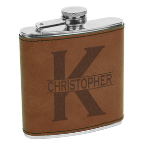 Flask with initial & name, Custom Initial Order, Custom Flask, Personalized Flask