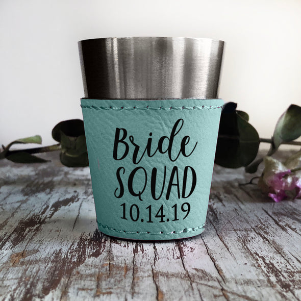 Personalized Shot Glass, Custom Shot Glass, Bridal Party Gift "Bride Squad"