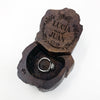 Personalized Engraved Ring Box, Custom Rustic Wood Ring Box, Engagement Ring Box