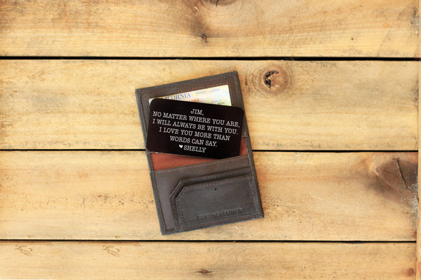 Wallet Note Insert - No Matter Where You Are