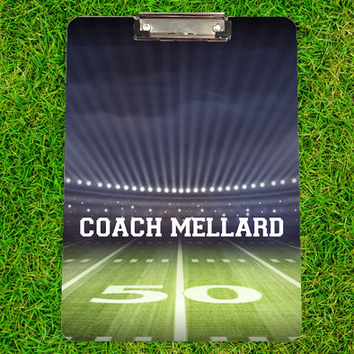 Personalized Football Coach Clipboard