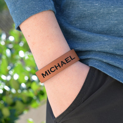 Custom Leatherette Kids Cuff Bracelet "Michael"