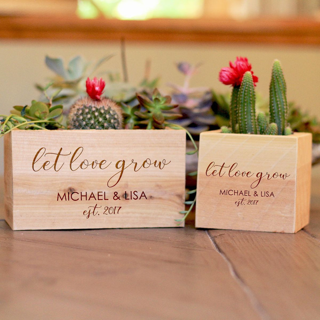 let love grow succulents Flower Box