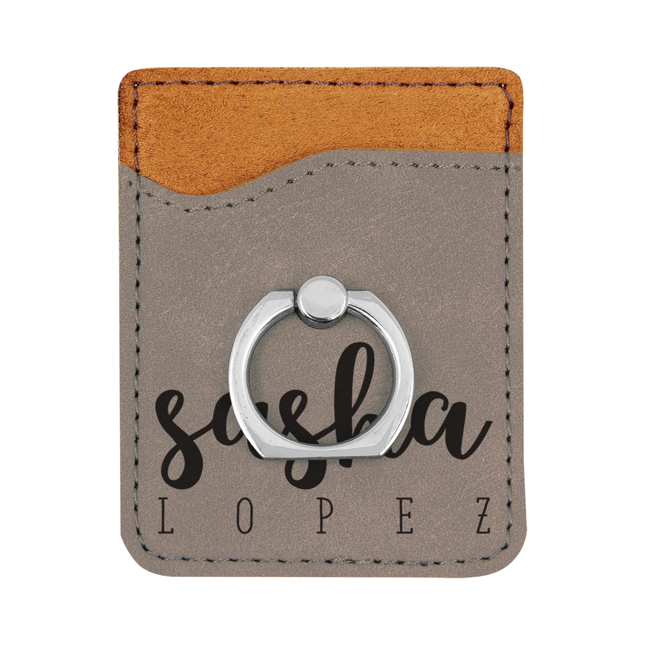 Personalized Leather Wallet - Engraved Leather Wallet Initial/Name