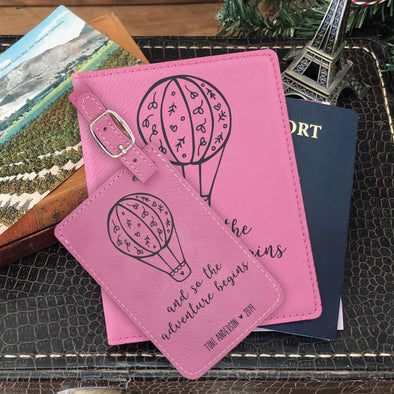 Passport Cover & Luggage Tag Set, Personalized Graduation Gift