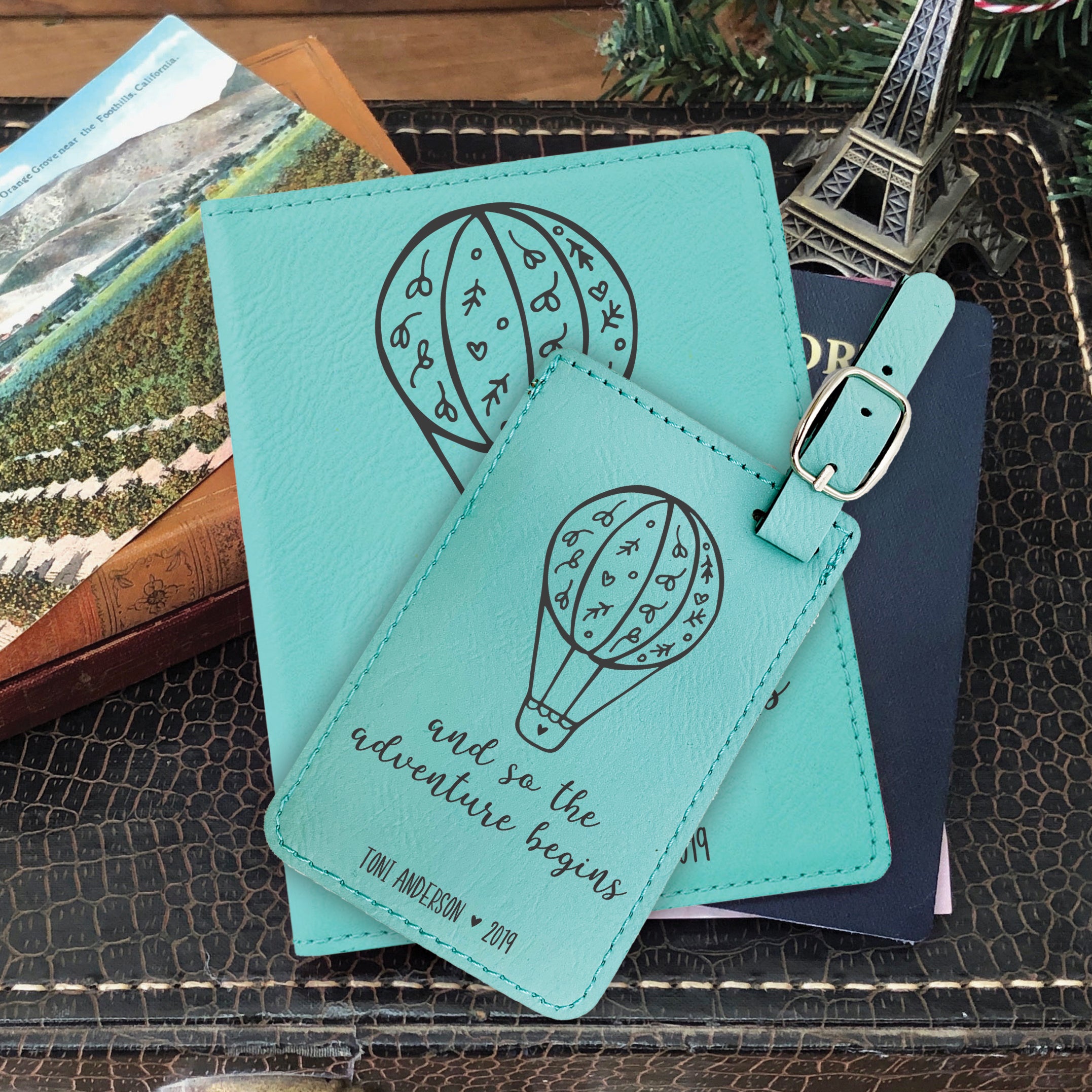 Passport Cover & Luggage Tag Set, Personalized Graduation Gift Monogr –  Stamp Out