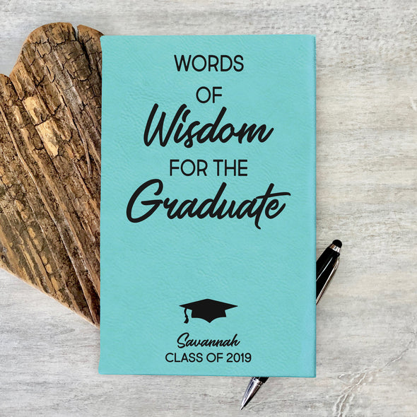 Personalized Journal, Notebook Words of Wisdom for the Graduate