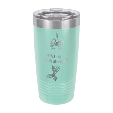 Insulated Cup, Insulated Thermos, Travel Cup, Personalized Cup, Custom Thermos "Unicorn Mermaid"