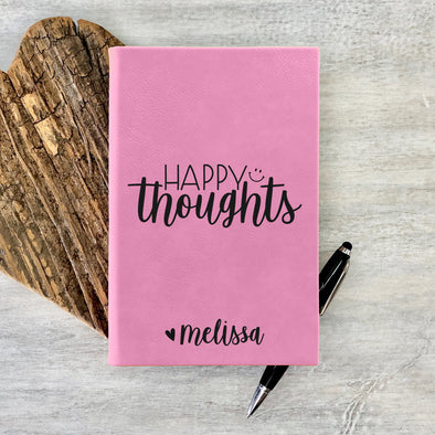 Custom Journal, Cute Journal, Happy Thoughts Personalized Journal "Melissa"
